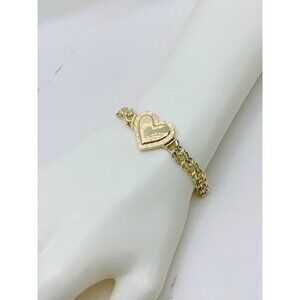 ❤️ Real 14k Gold Bracelet women’s heart bracelet    ❤️ 7” long  - Authentic gold